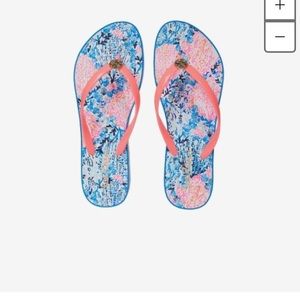 Lilly Pulitzer flip flops size 9/10